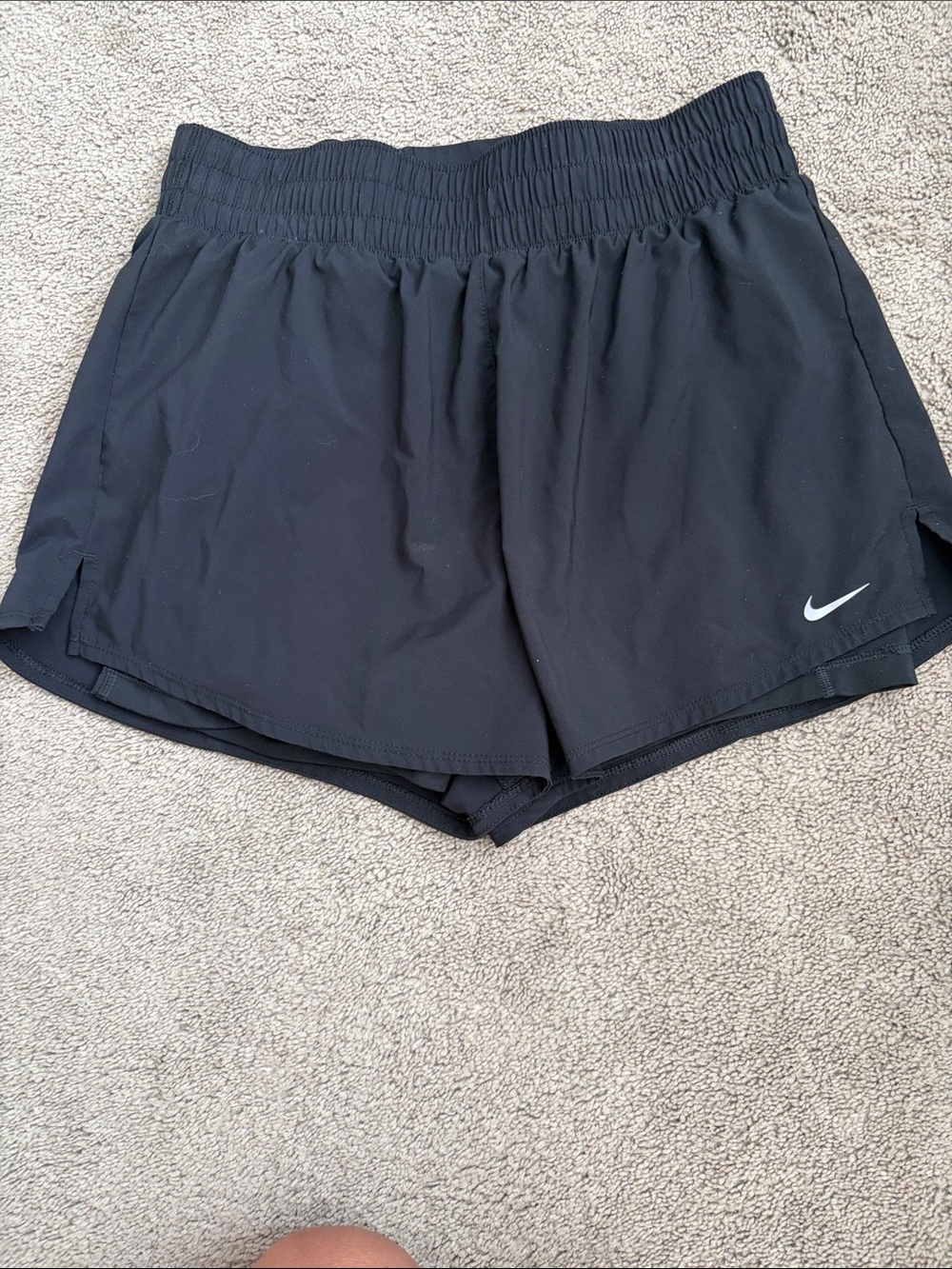 Nike Women’s Black Athletic Running Shorts with built in shorts